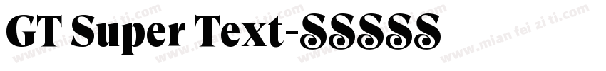 GT Super Text字体转换